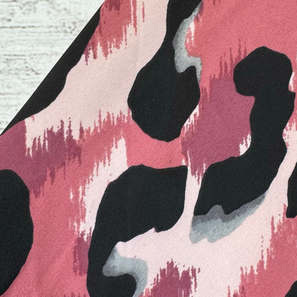 Belle Kim Gravel Plus Size Black & Pink Leopard Print Long Sleeve Blouse Size 4X - Picture 9 of 9